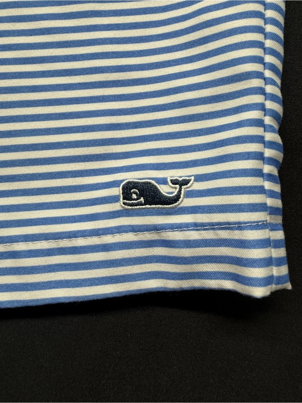 Vineyard Vines Navy, White & Red Striped Swim Trunks